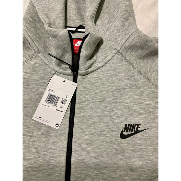 Nike sportswear tech fleece full zip hoodie grey fb7921-063 mens size XXL new - Picture 5 of 10